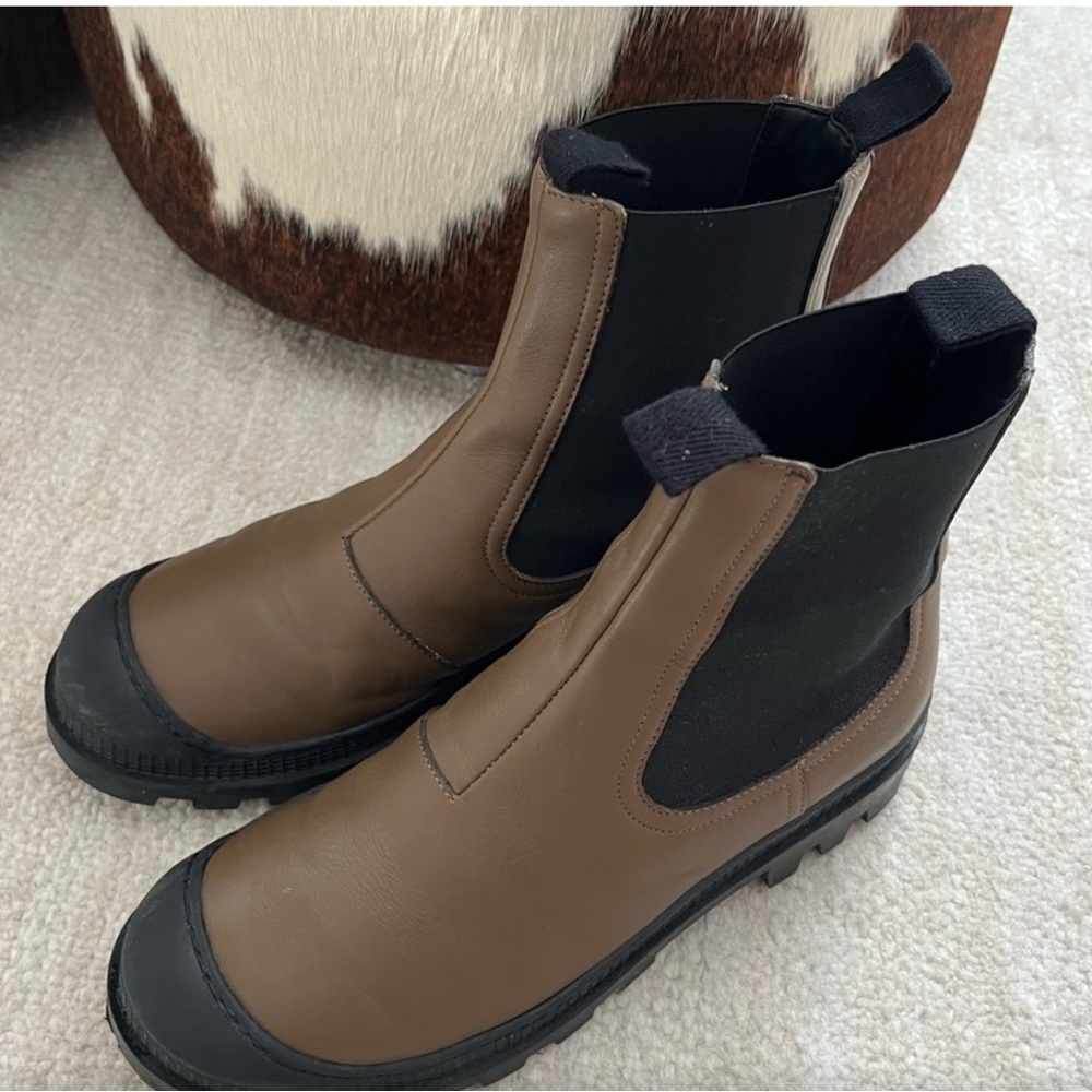 Brown and Black Winter Boots
